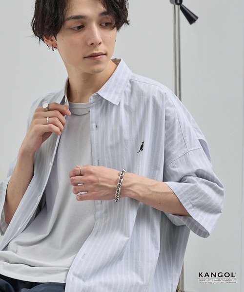kangol カンゴール shirt 半袖シャツ Amazon.co.jp: [カンゴール] ロゴ刺繍 ビッグシルエット