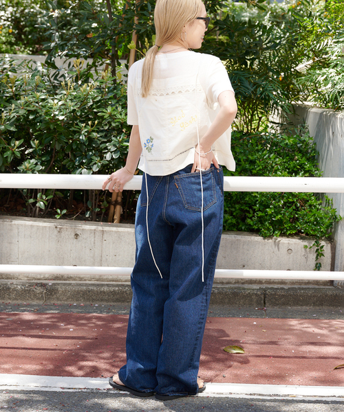 OUTDOOR PRODUCTS(アウトドアプロダクツ)の「2WAYレース×刺繍トップス セットアップ対応(シャツ/ブラウス・レディース・ホワイト・FREE)」の14枚目の写真