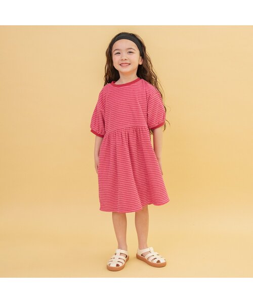 セール】【WEB限定】パイルボーダーワンピース（ワンピース
