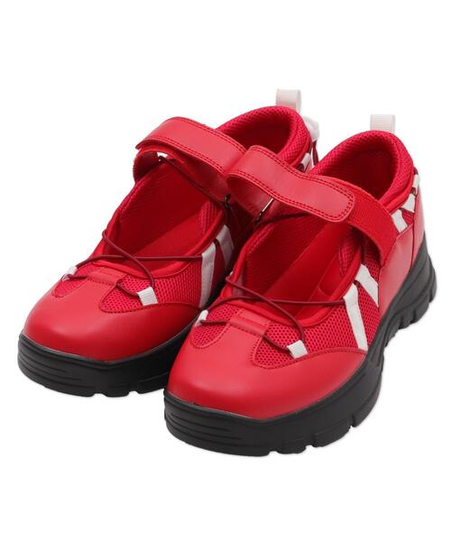 WEGO(ウィゴー)の「WEGO/ドローコードベルクロシューズ(スニーカー・レディース・レッド/ホワイト/ブラック・MEDIUM/LARGE)」の20枚目の写真