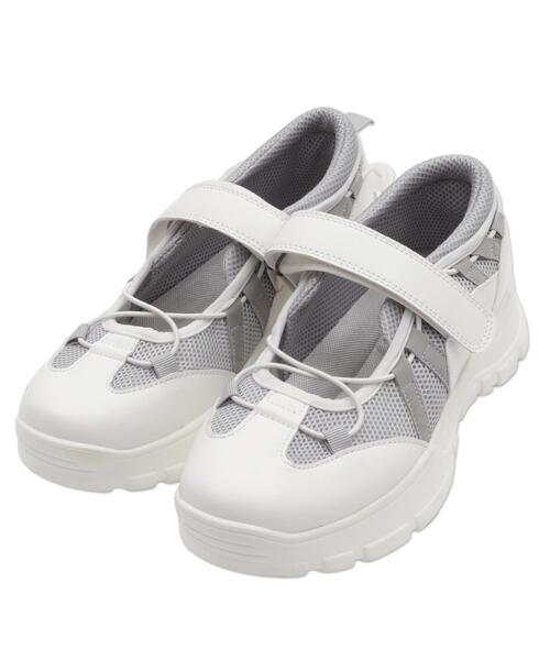 WEGO(ウィゴー)の「WEGO/ドローコードベルクロシューズ(スニーカー・レディース・レッド/ホワイト/ブラック・MEDIUM/LARGE)」の19枚目の写真