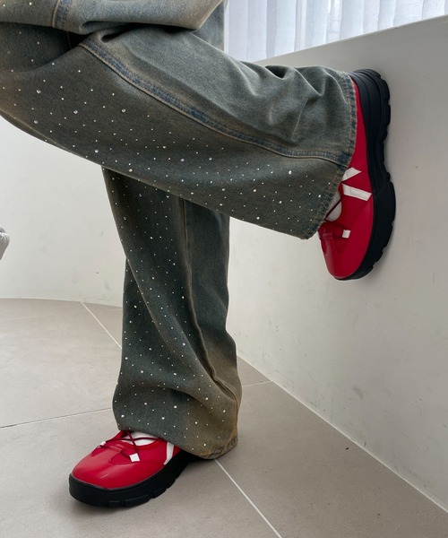 WEGO(ウィゴー)の「WEGO/ドローコードベルクロシューズ(スニーカー・レディース・レッド/ホワイト/ブラック・MEDIUM/LARGE)」の18枚目の写真