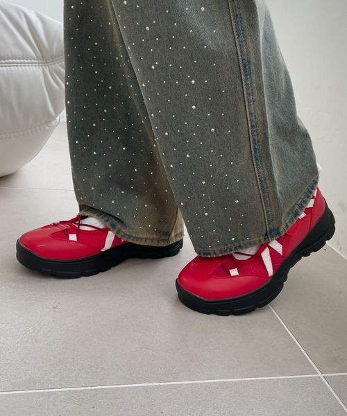 WEGO(ウィゴー)の「WEGO/ドローコードベルクロシューズ(スニーカー・レディース・レッド/ホワイト/ブラック・MEDIUM/LARGE)」の14枚目の写真