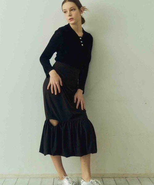 Luan(ルアン)の「【Luan】BALLOON SKIRT/バルーンスカート(スカート・レディース・ブラック/ホワイト・1/0)」の14枚目の写真