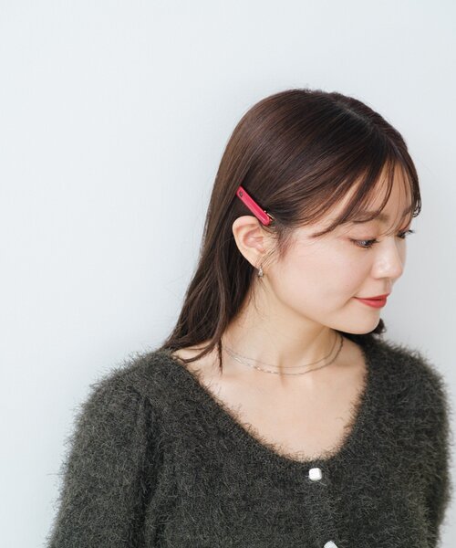 Kastane（カスタネ）の「【新色追加/fiw.】ロゴピンSET（ヘアピン・レディース・サックスブルー/ブラウン/レッド/ブラック・FREE）」の7枚目の写真