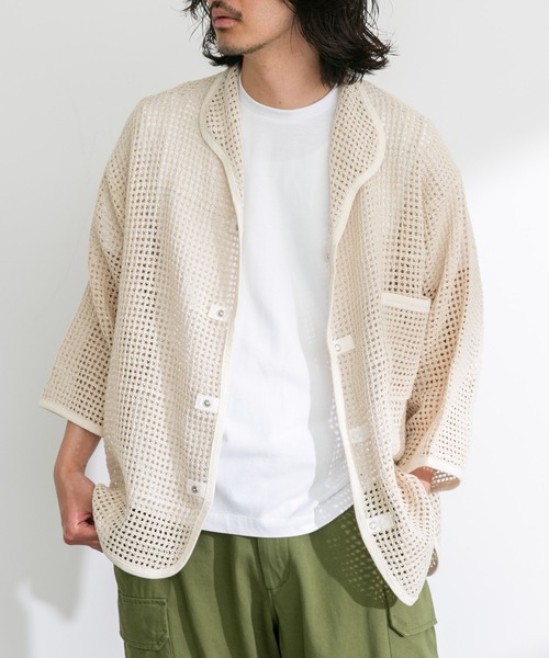 ARMY TWILL(アーミーツイル)の「ARMY TWILL Cotton Mesh Shirts(シャツ/ブラウス・メンズ・ブラック/ホワイト系その他・SMALL/MEDIUM)」の7枚目の写真