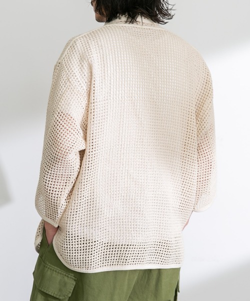 ARMY TWILL(アーミーツイル)の「ARMY TWILL Cotton Mesh Shirts(シャツ/ブラウス・メンズ・ブラック/ホワイト系その他・SMALL/MEDIUM)」の5枚目の写真