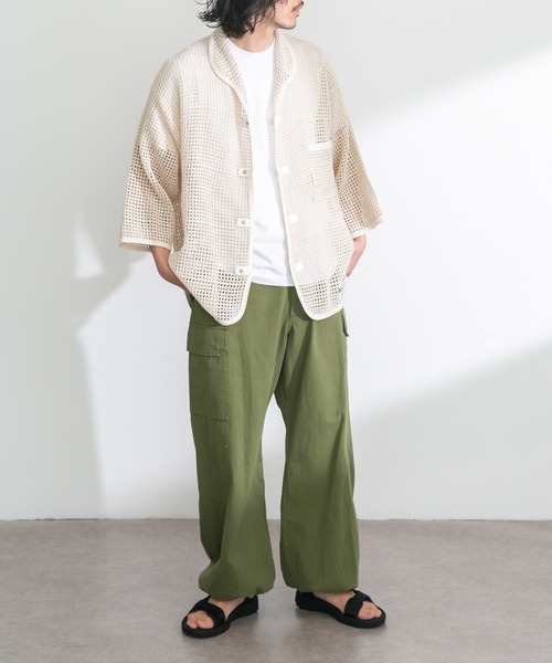 ARMY TWILL(アーミーツイル)の「ARMY TWILL Cotton Mesh Shirts(シャツ/ブラウス・メンズ・ブラック/ホワイト系その他・SMALL/MEDIUM)」の4枚目の写真