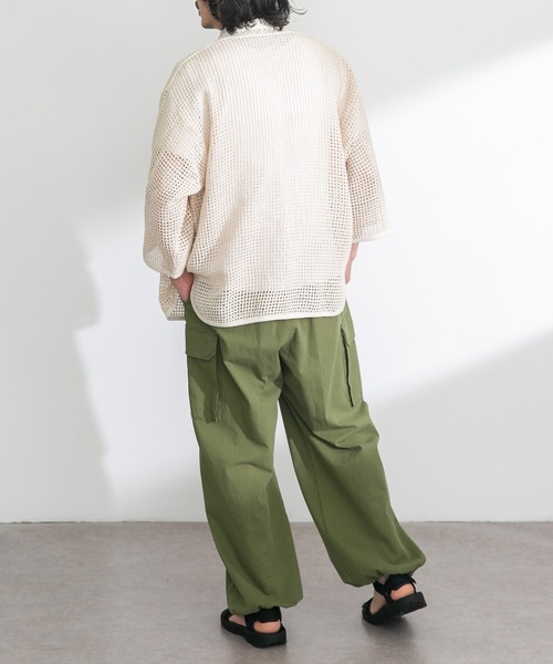 ARMY TWILL(アーミーツイル)の「ARMY TWILL Cotton Mesh Shirts(シャツ/ブラウス・メンズ・ブラック/ホワイト系その他・SMALL/MEDIUM)」の3枚目の写真