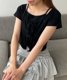 WEGO/キャミドッキングカーデトップス