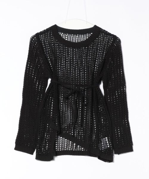 マーク＆ロナ シースルーメッシュ ニット 46 セール】メッシュシースルーウエストマークトップス（ニット/セーター