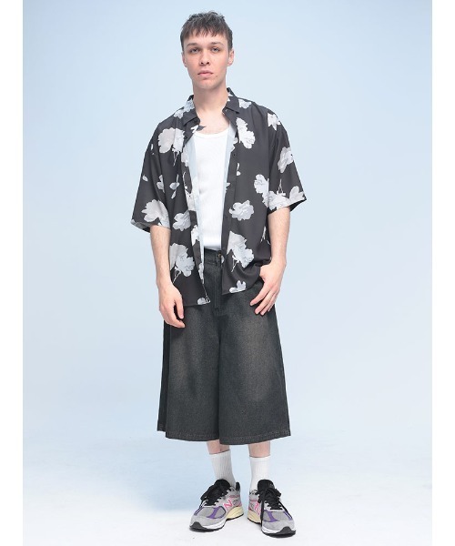SAKAZEN(サカゼン)の「Naive magic 柄シャツ 半袖 シャツ メンズ モノトーン 花柄(シャツ/ブラウス・メンズ・C/D/E/F/A/B・M/L)」の17枚目の写真
