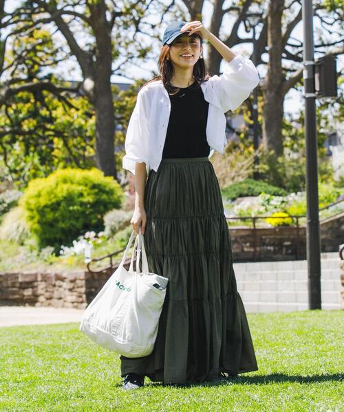 F by ROSSO（エフバイロッソ）の「F by ROSSO　UVCUT撥水ボリュームスリーブシャツ（シャツ/ブラウス・レディース・ベージュ/ホワイト・FREE）」の4枚目の写真