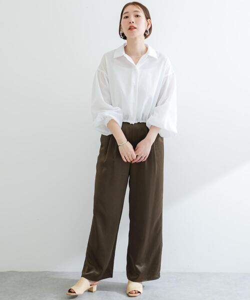 F by ROSSO（エフバイロッソ）の「F by ROSSO　UVCUT撥水ボリュームスリーブシャツ（シャツ/ブラウス・レディース・ベージュ/ホワイト・FREE）」の8枚目の写真