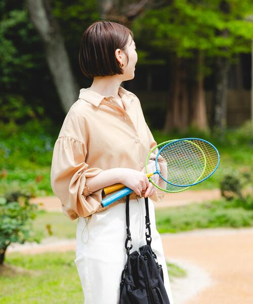 F by ROSSO（エフバイロッソ）の「F by ROSSO　UVCUT撥水ボリュームスリーブシャツ（シャツ/ブラウス・レディース・ベージュ/ホワイト・FREE）」の14枚目の写真