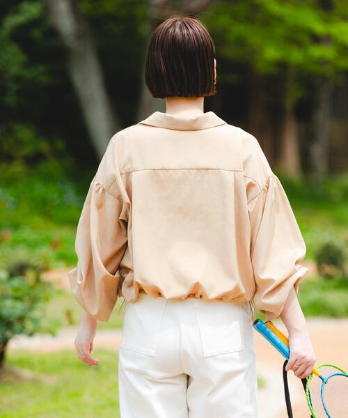 F by ROSSO（エフバイロッソ）の「F by ROSSO　UVCUT撥水ボリュームスリーブシャツ（シャツ/ブラウス・レディース・ベージュ/ホワイト・FREE）」の15枚目の写真