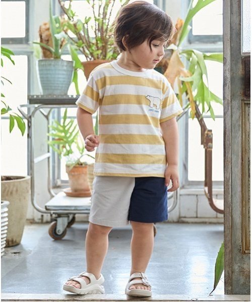 petit main（プティマイン）の「【プティプラ】BOYSハーフパンツ（その他パンツ・キッズ・ネイビー/ダークブルー/ホワイト系その他/ライトグリーン/チャコール/サックスブルー/カーキ/クリーム・80ｃｍ/100cm/110cm/120cm/90cm/130cm）」の8枚目の写真