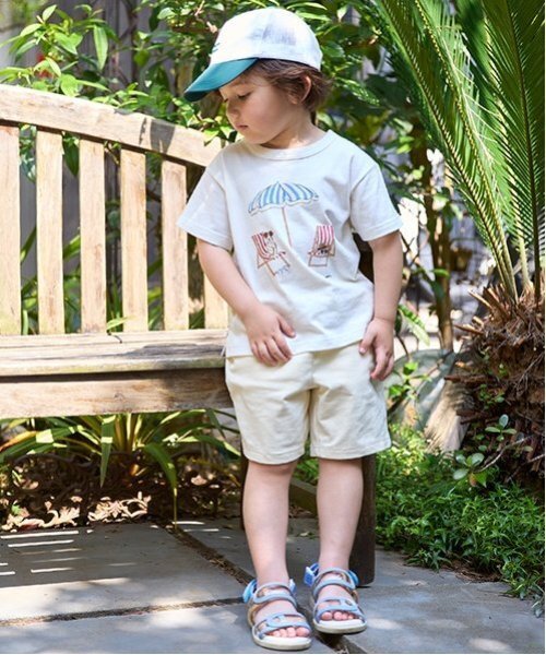 petit main（プティマイン）の「【プティプラ】BOYSハーフパンツ（その他パンツ・キッズ・ネイビー/ダークブルー/ホワイト系その他/ライトグリーン/チャコール/サックスブルー/カーキ/クリーム・80ｃｍ/100cm/110cm/120cm/90cm/130cm）」の5枚目の写真