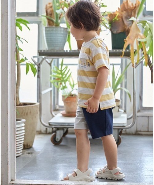 petit main（プティマイン）の「【プティプラ】BOYSハーフパンツ（その他パンツ・キッズ・ネイビー/ダークブルー/ホワイト系その他/ライトグリーン/チャコール/サックスブルー/カーキ/クリーム・80ｃｍ/100cm/110cm/120cm/90cm/130cm）」の9枚目の写真