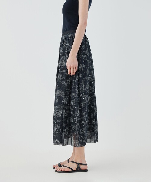 GALERIE VIE（ギャルリー ヴィー）の「LandScapeシルクストレッチ イージータックスカート（スカート・レディース・グレー系その他/ブラック系その他・36/32）」の13枚目の写真