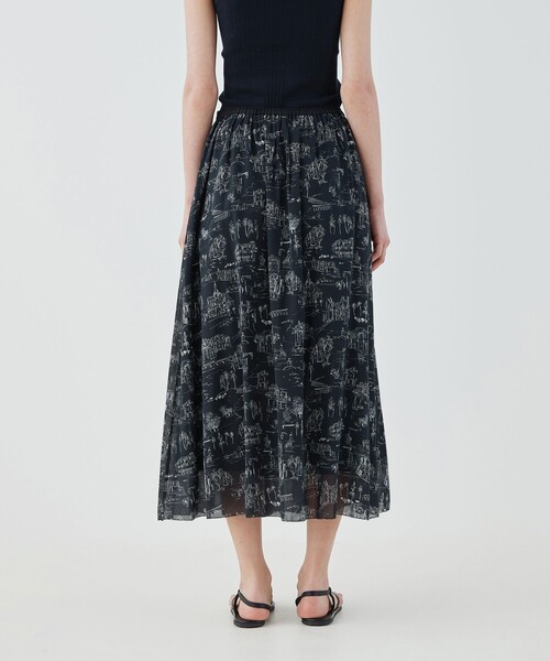 LandScapeシルクストレッチ イージータックスカート（スカート