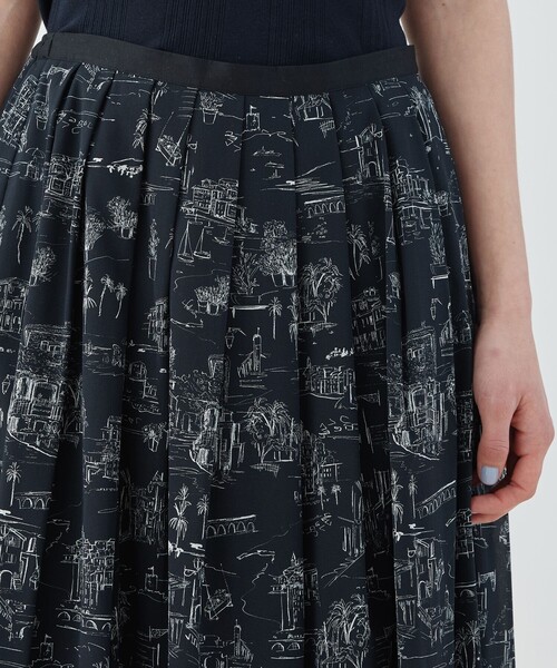 GALERIE VIE（ギャルリー ヴィー）の「LandScapeシルクストレッチ イージータックスカート（スカート・レディース・グレー系その他/ブラック系その他・36/32）」の15枚目の写真