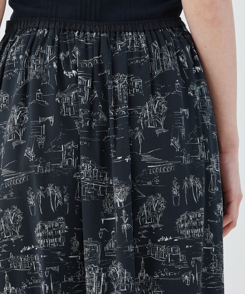 GALERIE VIE（ギャルリー ヴィー）の「LandScapeシルクストレッチ イージータックスカート（スカート・レディース・グレー系その他/ブラック系その他・36/32）」の16枚目の写真