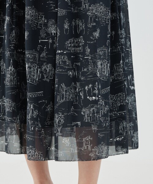 LandScapeシルクストレッチ イージータックスカート（スカート