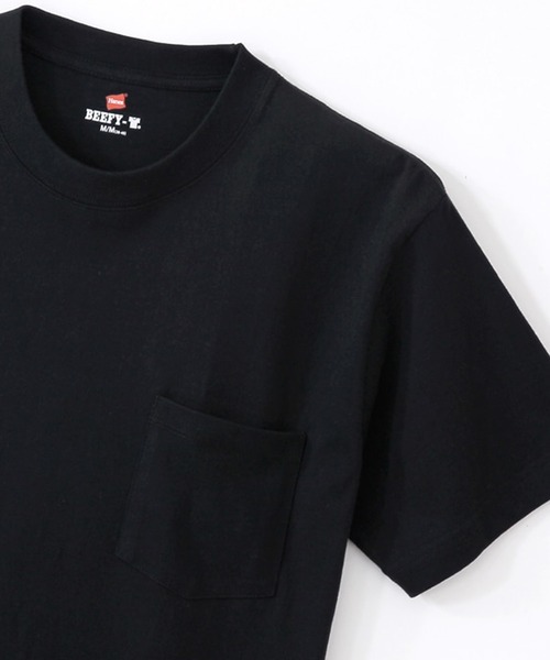 HANES(ヘインズ)の「Hanes/ヘインズ 1P S/S POCKET TEE BEEFY-T 胸ポケットTシャツ ヘビーウェイト 秋 秋服 2026年秋冬(Tシャツ/カットソー・メンズ・ネイビー/ホワイト/ブラック・XL/L/M/S)」の4枚目の写真