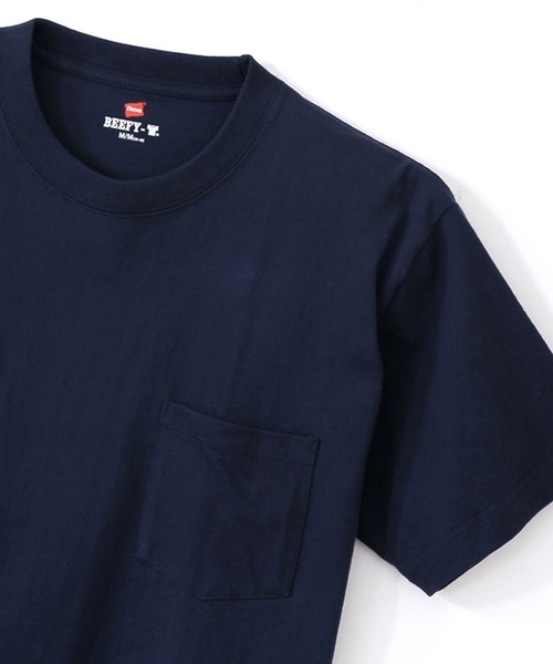 HANES(ヘインズ)の「Hanes/ヘインズ 1P S/S POCKET TEE BEEFY-T 胸ポケットTシャツ ヘビーウェイト 秋 秋服 2026年秋冬(Tシャツ/カットソー・メンズ・ネイビー/ホワイト/ブラック・XL/L/M/S)」の5枚目の写真