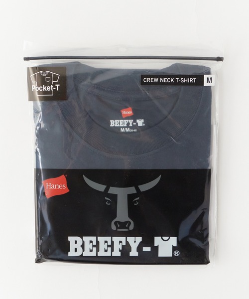 HANES(ヘインズ)の「Hanes/ヘインズ 1P S/S POCKET TEE BEEFY-T 胸ポケットTシャツ ヘビーウェイト 秋 秋服 2026年秋冬(Tシャツ/カットソー・メンズ・ネイビー/ホワイト/ブラック・XL/L/M/S)」の19枚目の写真