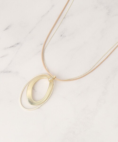 SHOO・LA・RUE（シューラルー）の「オーバル2連コードネックレス（ネックレス・レディース・ピンクゴールド/ゴールド/シルバー・00）」の2枚目の写真