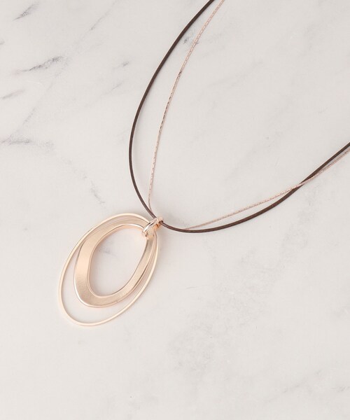 SHOO・LA・RUE（シューラルー）の「オーバル2連コードネックレス（ネックレス・レディース・ピンクゴールド/ゴールド/シルバー・00）」の5枚目の写真