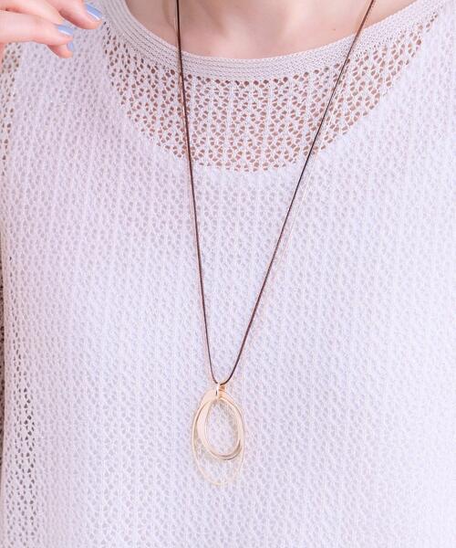 SHOO・LA・RUE（シューラルー）の「オーバル2連コードネックレス（ネックレス・レディース・ピンクゴールド/ゴールド/シルバー・00）」の9枚目の写真