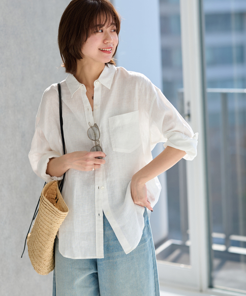 JOURNAL STANDARD relume カラーリネンオーバーサイズシャツ 追加》手洗い可 / カラーリネンオーバーサイズシャツ（シャツ