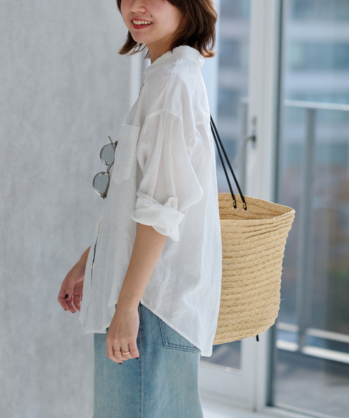 JOURNAL STANDARD relume(ジャーナルスタンダード レリューム)の「《追加》手洗い可 / カラーリネンオーバーサイズシャツ(シャツ/ブラウス・レディース・ホワイト/ベージュ系その他/ブルー系その他/イエロー/ピンク/ネイビー・FREE)」の15枚目の写真