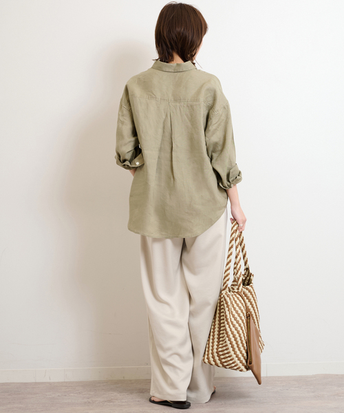 JOURNAL STANDARD relume(ジャーナルスタンダード レリューム)の「《追加》手洗い可 / カラーリネンオーバーサイズシャツ(シャツ/ブラウス・レディース・ホワイト/ベージュ系その他/ブルー系その他/イエロー/ピンク/ネイビー・FREE)」の20枚目の写真
