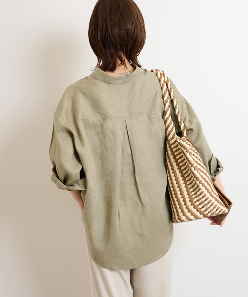 JOURNAL STANDARD relume(ジャーナルスタンダード レリューム)の「《追加》手洗い可 / カラーリネンオーバーサイズシャツ(シャツ/ブラウス・レディース・ホワイト/ベージュ系その他/ブルー系その他/イエロー/ピンク/ネイビー・FREE)」の22枚目の写真