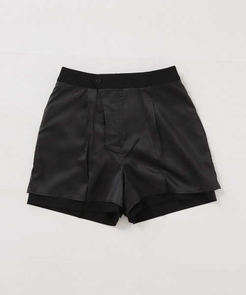 ノーブル　パンツ　ブラック TWタックショートパンツ（その他パンツ）｜NOBLE（ノーブル）の