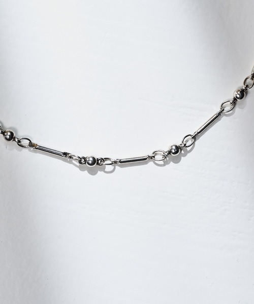 PHILIPPE AUDIBERT】Garnet necklace brass silver plated