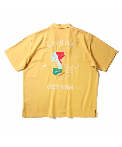 HOUSTON ヒューストン］ VIETNAM TIGER EMB RAYON SOUVENIR S/S