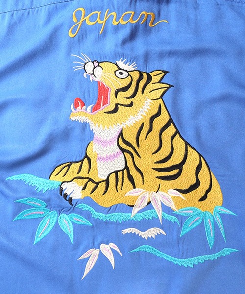 HOUSTON ヒューストン］ VIETNAM TIGER EMB RAYON SOUVENIR S/S