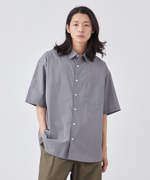 MAHF Vルックプルオーバーシャツ XXL CB BLACK BY MOUSSY | over size color shirt (シャツ・ブラウス