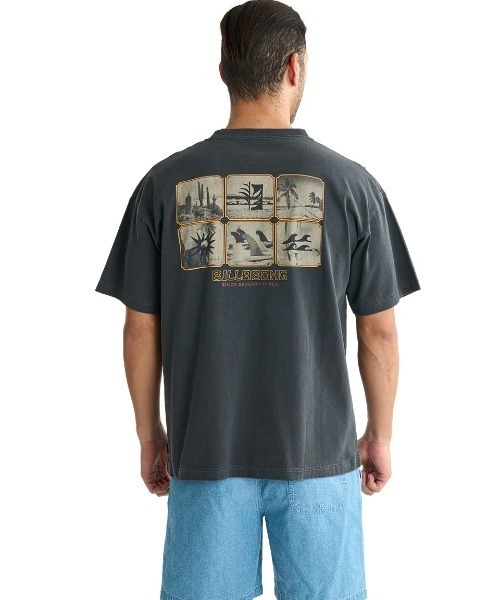BILLABONG(ビラボン)の「BILLABONG メンズ WINDOW Tシャツ 【2025年夏モデル】/ビラボン半袖バックプリントTシャツ(Tシャツ/カットソー・メンズ・グリーン系その他/イエロー系その他/ブラック・LARGE/MEDIUM/X-LARGE)」の1枚目の写真