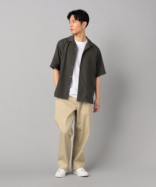 COMME CA MEN(コムサメン)の「リネンライクストレッチ オープンカラー半袖シャツ(シャツ/ブラウス・メンズ・カーキ/ブルー/ライトグレー・M/L)」の8枚目の写真