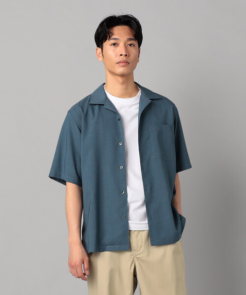 COMME CA MEN(コムサメン)の「リネンライクストレッチ オープンカラー半袖シャツ(シャツ/ブラウス・メンズ・カーキ/ブルー/ライトグレー・M/L)」の12枚目の写真