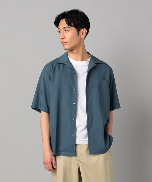COMME CA MEN(コムサメン)の「リネンライクストレッチ オープンカラー半袖シャツ(シャツ/ブラウス・メンズ・カーキ/ブルー/ライトグレー・M/L)」の13枚目の写真