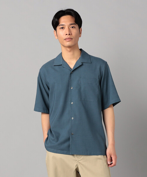 COMME CA MEN(コムサメン)の「リネンライクストレッチ オープンカラー半袖シャツ(シャツ/ブラウス・メンズ・カーキ/ブルー/ライトグレー・M/L)」の15枚目の写真