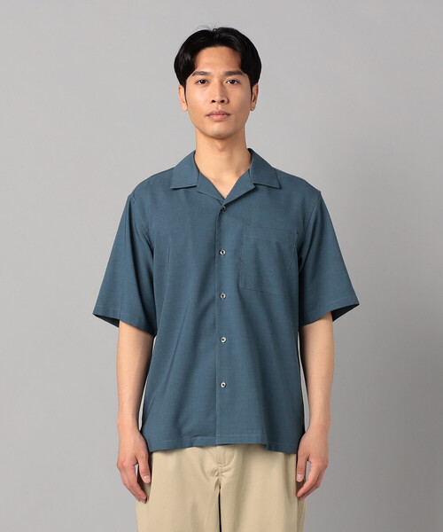 COMME CA MEN(コムサメン)の「リネンライクストレッチ オープンカラー半袖シャツ(シャツ/ブラウス・メンズ・カーキ/ブルー/ライトグレー・M/L)」の16枚目の写真