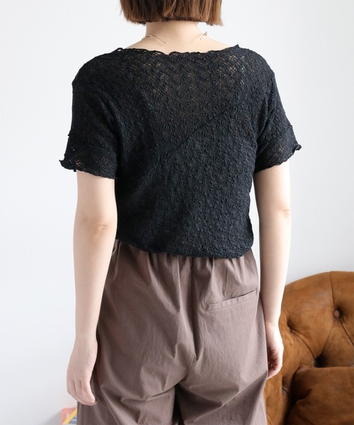 cepo（セポ）の「レースシャーリングカットソー（Tシャツ/カットソー・レディース・オフホワイト/ブラック・M）」の16枚目の写真